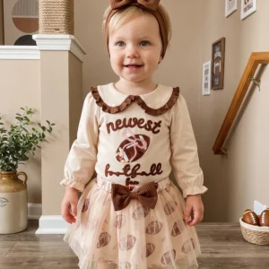 Girl Embroidered Tulle Skirt Set