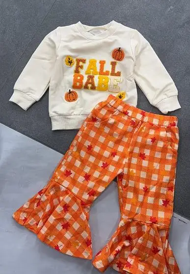 Embroidery Long Sleeve Pullover with Flare Pants - Image 8