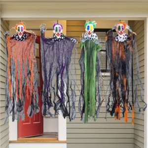 4 Pcs Hanging Clown Halloween Decorations