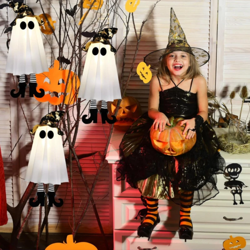 3pcs Halloween LED Light Up Hanging Witch Ghost - Image 5
