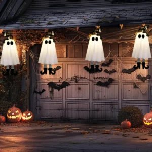 3pcs Halloween LED Light Up Hanging Witch Ghost - Thumbnail Image 6