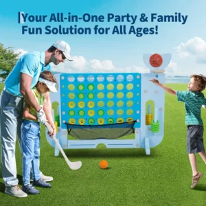 Giant 4 In A Row Game with Basketball and Golf Ring Toss - Thumbnail Image 7
