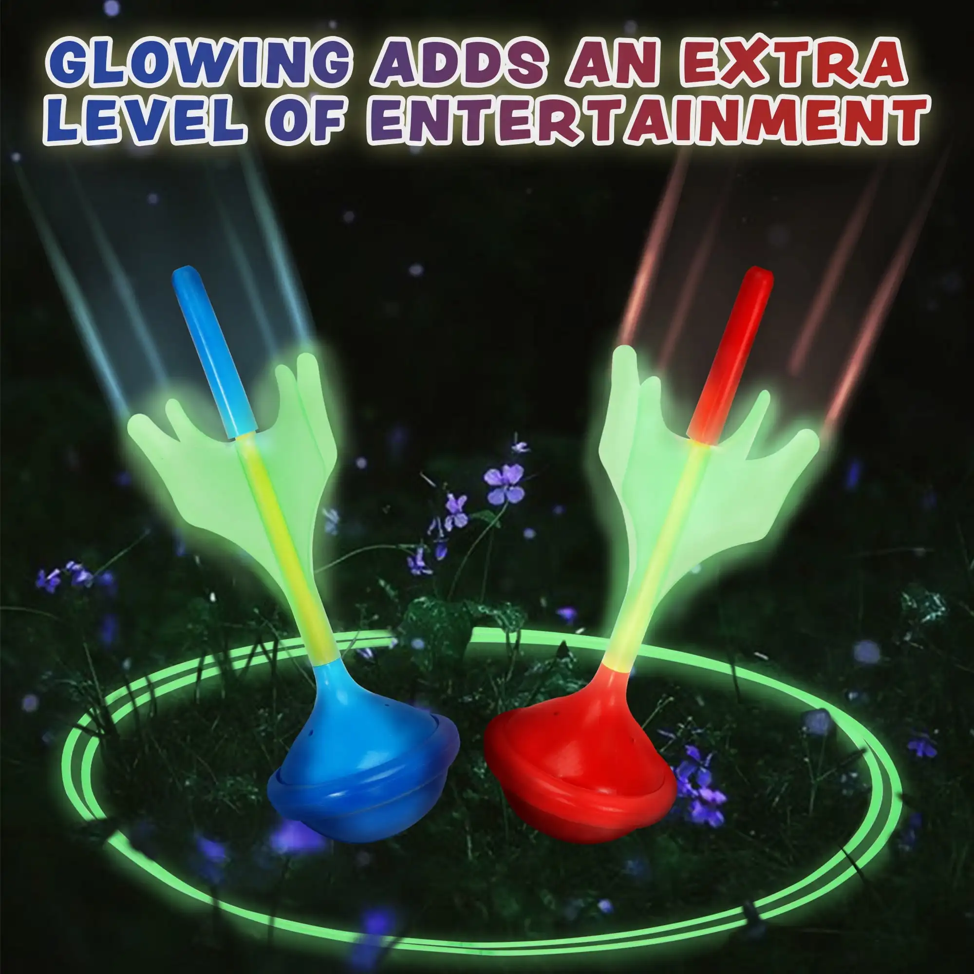 JOYFY 6Pcs Lawn Darts Game Set, Glows in The Dark - Image 1
