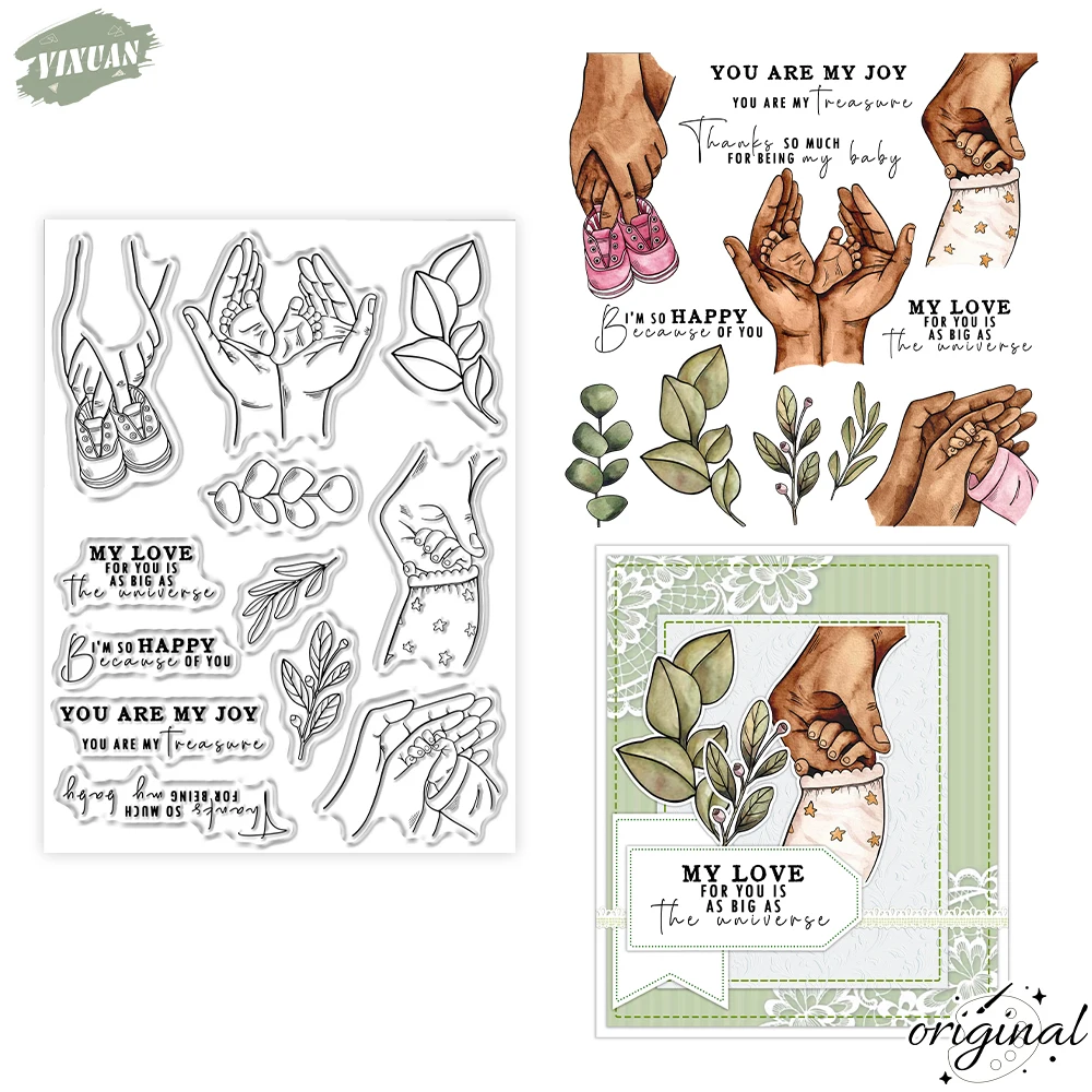 Baby Feet In Hands Clear Stamp Set DIY Scrapbooking - Image 2