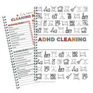Cleaning Plan Schedule Daily Weekly Monthly Household Cleaning Planner Chore Chart Notebook for Home Family Cleaning Tasks