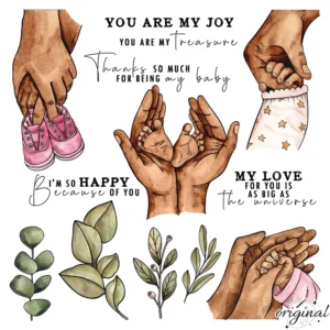 Baby Feet In Hands Clear Stamp Set DIY Scrapbooking